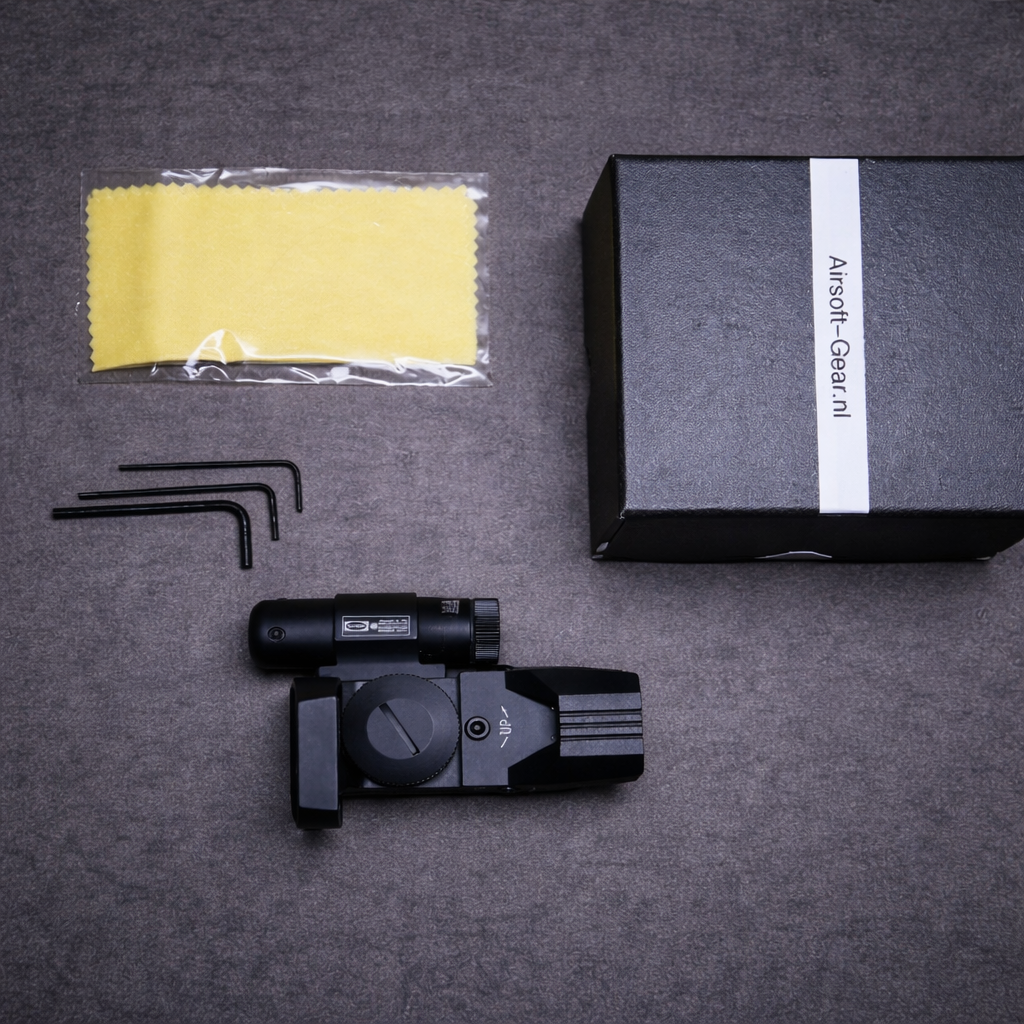 Optic Sight voor 20mm Rail met Rode/Groene Verlichting en Rode Zijlaser